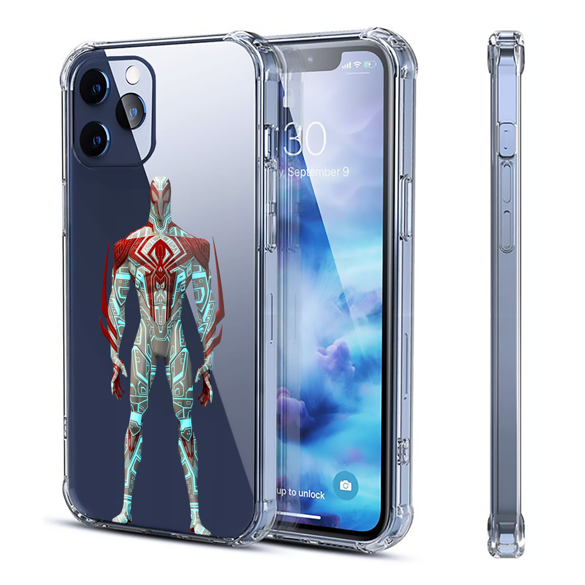 （画像用） Spider Man スパイダーマン 【iPhone 12シリーズ対応】透明スマホケース（クリアソフトケース）
